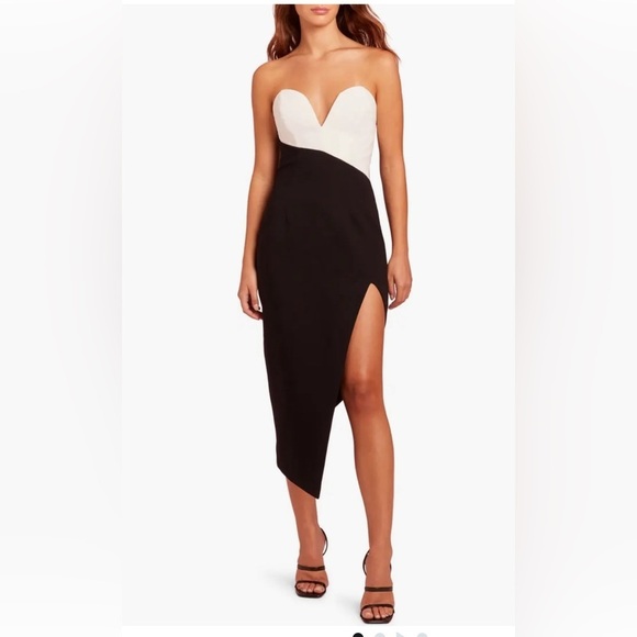 Amanda Uprichard Soiree Asymmetric Strapless dress size Large NWT - Picture 1 of 11